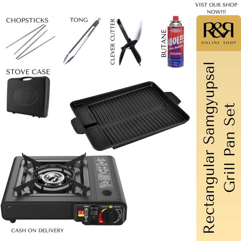 Rectangular Samgyupsal Grill Pan Set, Samgyupsal, Grill Pan Samgyupsal