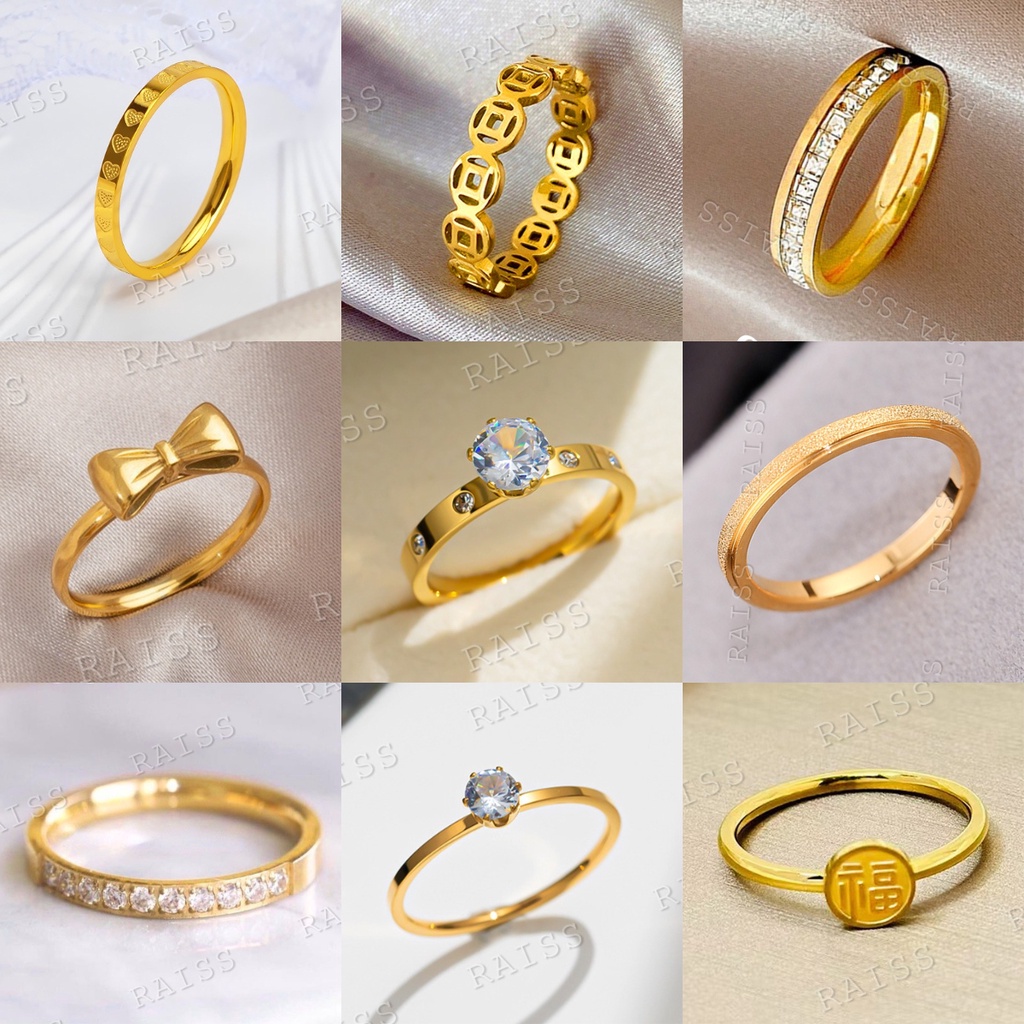 Gold Titanium Ring Stainless Steel Titanium Ring Design With Various ...