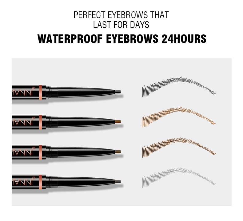 Double-headed Rotating Automatic Eyebrow Pencil Waterproof 1.5mm Ultra ...