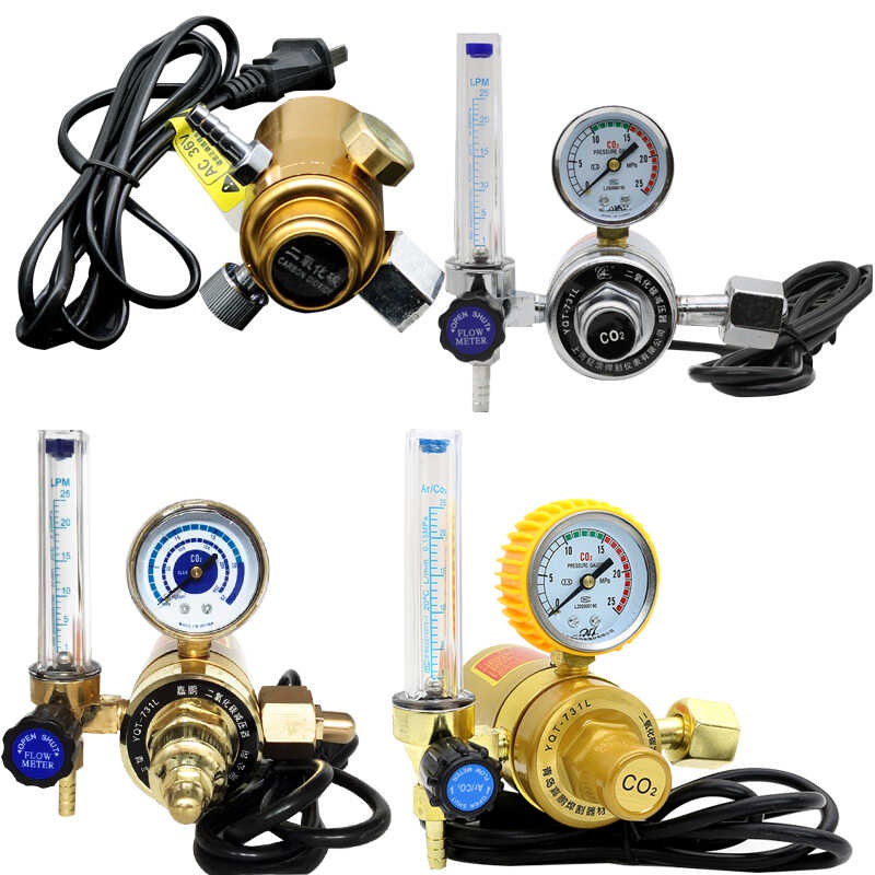Oumefar Schweißgasregler | Für Argon & CO2 | G5/8" Einlass, 1/4" Auslass | Messing | Für MIG/TIG-Schweißen