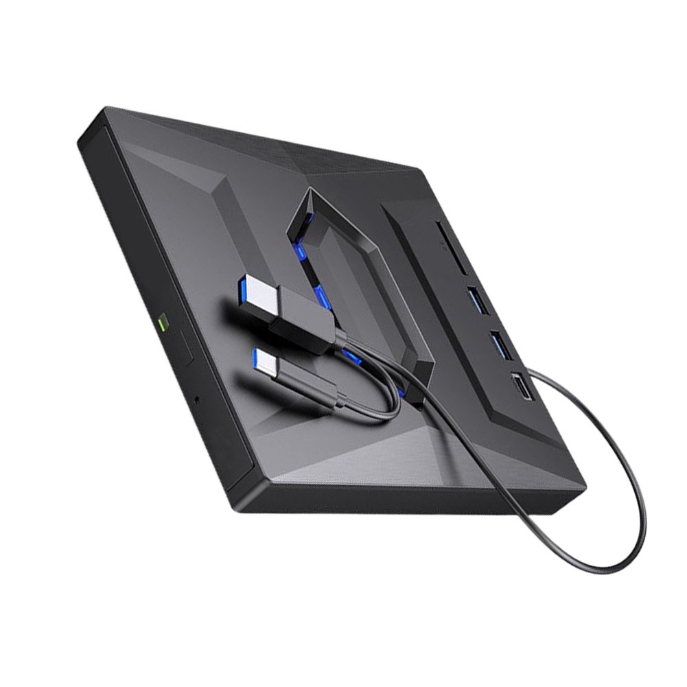 5 IN 1 USB 3.0 Type C External CD DVD RW VCD Optical Drive Burner with ...