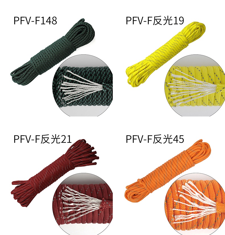 Paracord 5mm 11 Strand Core 15m Parachute Cord Lanyard For Hiking Camping  PFV
