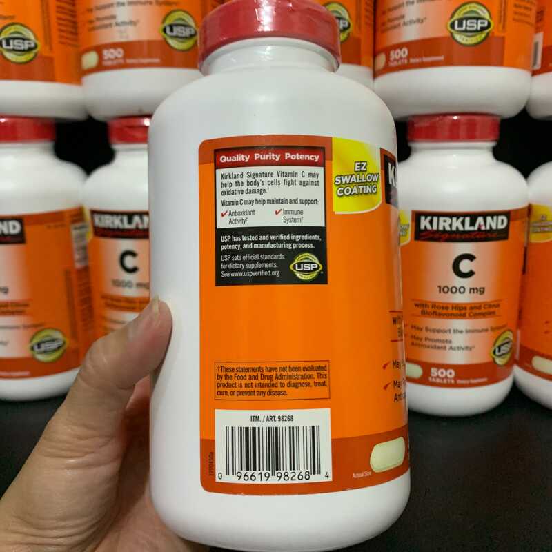 Kirkland Signature Vitamin C 1000mg with Rose Hips and Citrus