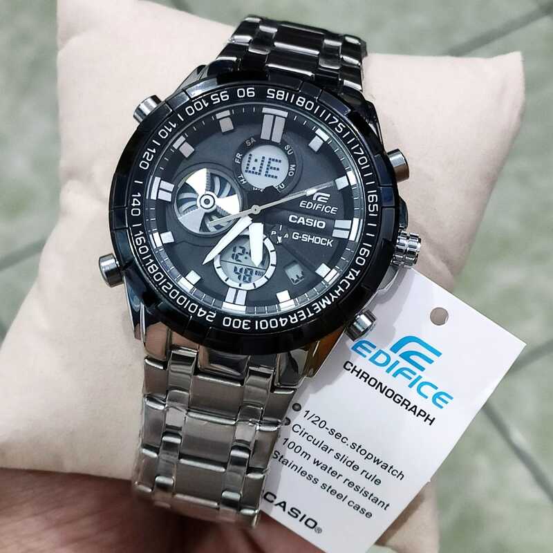 Edifice Original G Shock Full Stainless Steel Metal Action Watch