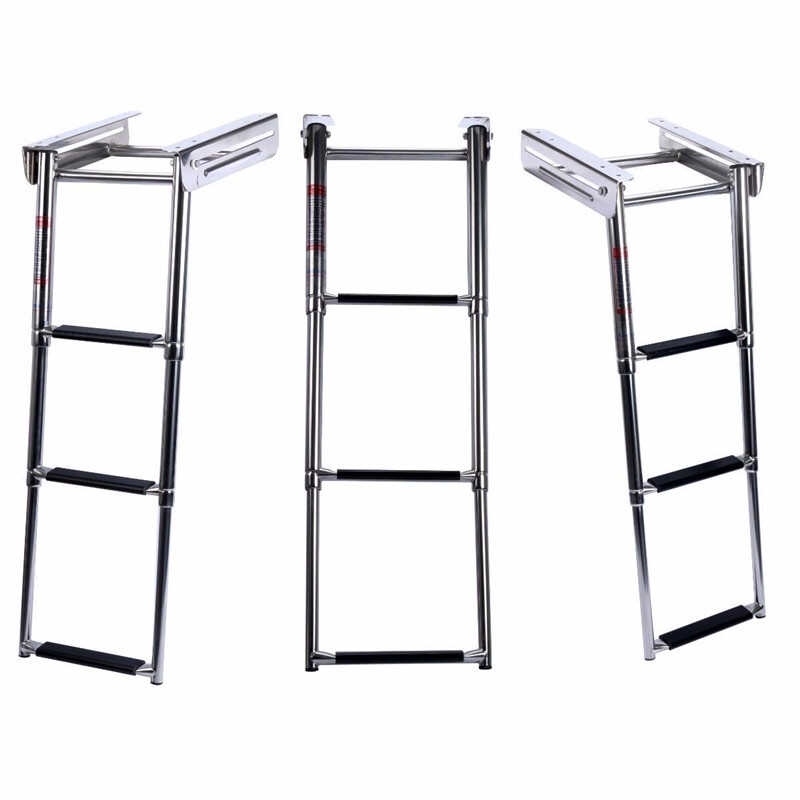 New Under Platform 3Step Boat Boarding Ladder Stainless Steel