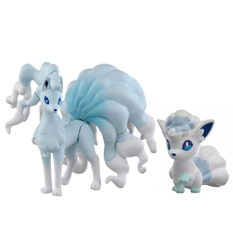 TAKARA TOMY Genuine Anime Figures Ninetales Ice Vulpix Pocket Monsters ...