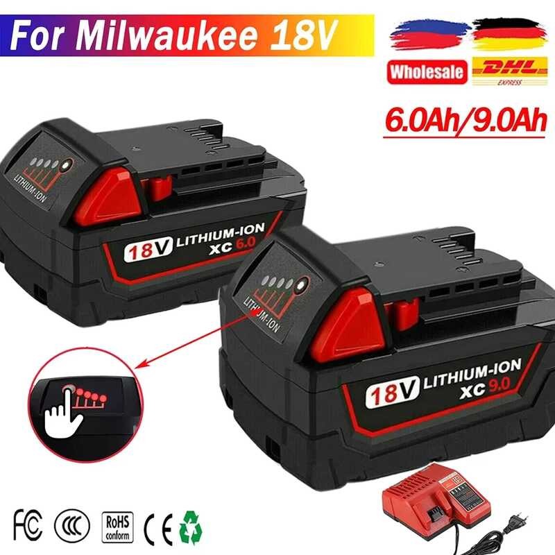 5B Original 18V 9.0Ah Replacement Lithium Ion Battery For Milwaukee ...