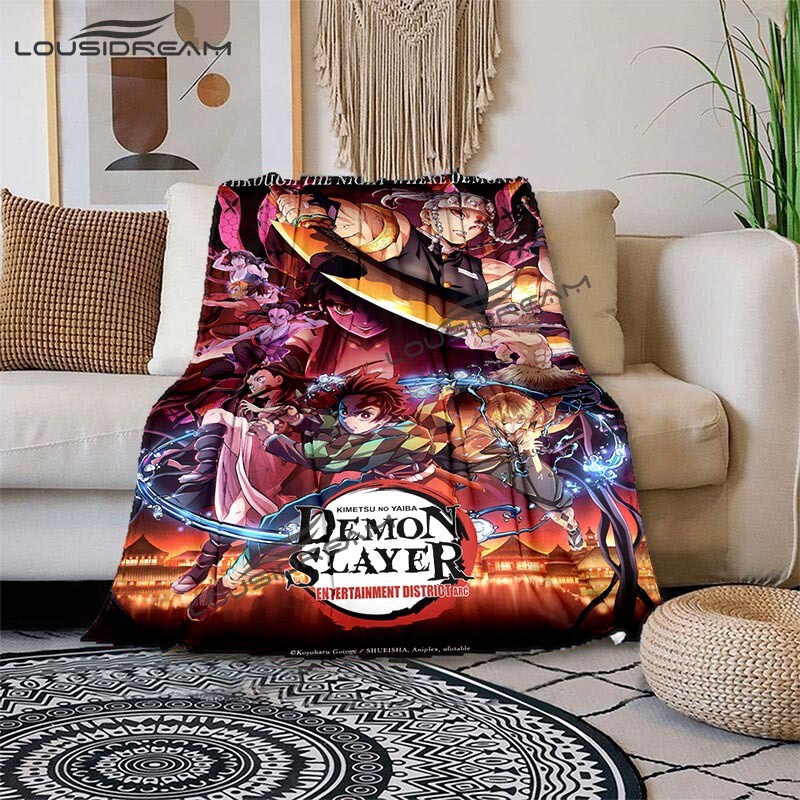 Nezuko Demon Slayer Anime oversized manta sofa bed cover soft and hairy