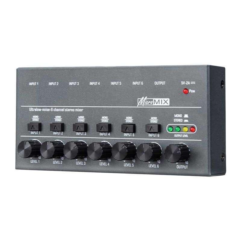4/6/8 Channels Line Mixer Na May Hiwalay Na Volume Controls Type-C 5V ...