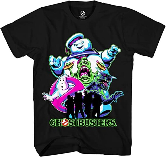 Ghostbusters Tee Mens Stay Puft Logo Shirt Graphic Adult T-Shirt Black ...