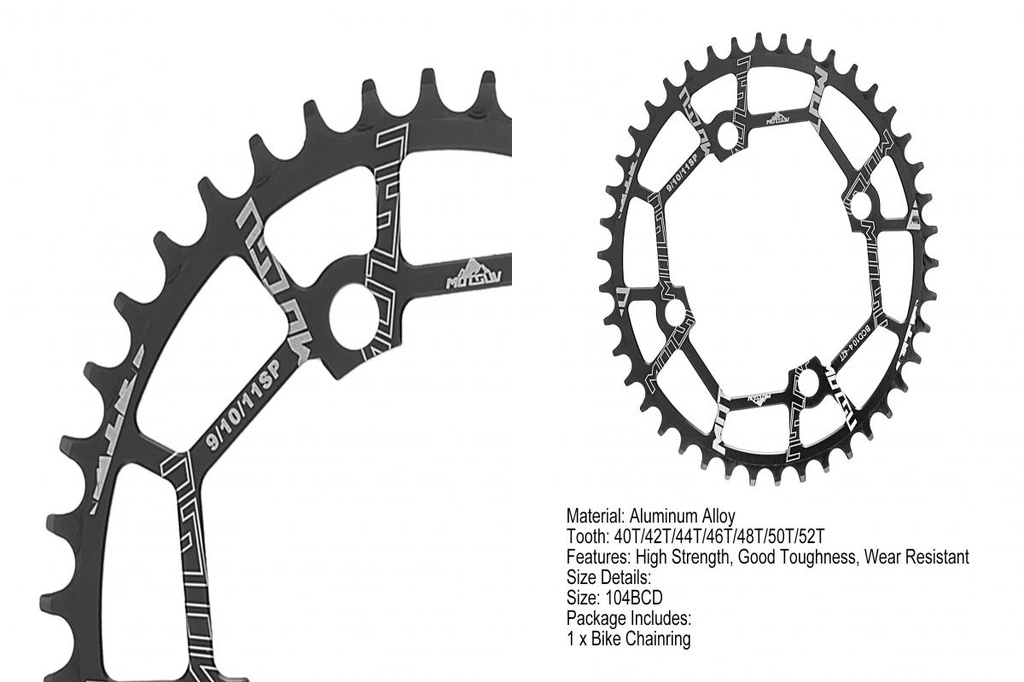 SOU_ 40T/42T/44T/46T/48T/50T/52T Metal Chainring Anodizing High ...