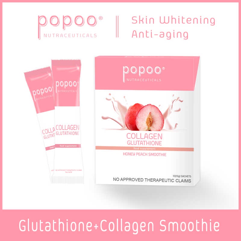 Popoo Beauty Milk Peach Flavor Japan Glutathion With Collagen