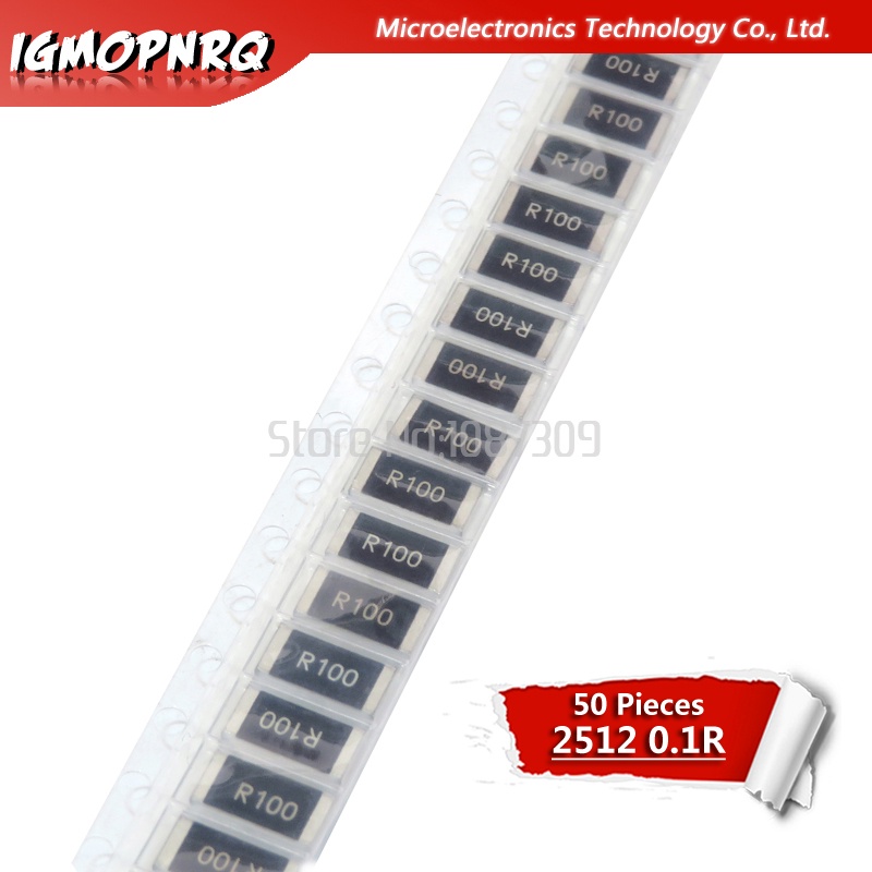 50PCS 2512 SMD Resistor 1W 5% 0.1R 0.1 ohm R100 new original | Shopee ...