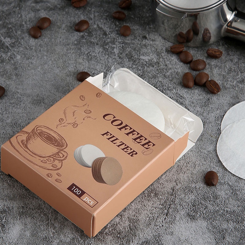 100pcs Coffee Filter Paper Home Handle Special Powder Bowl Filter Paper ...