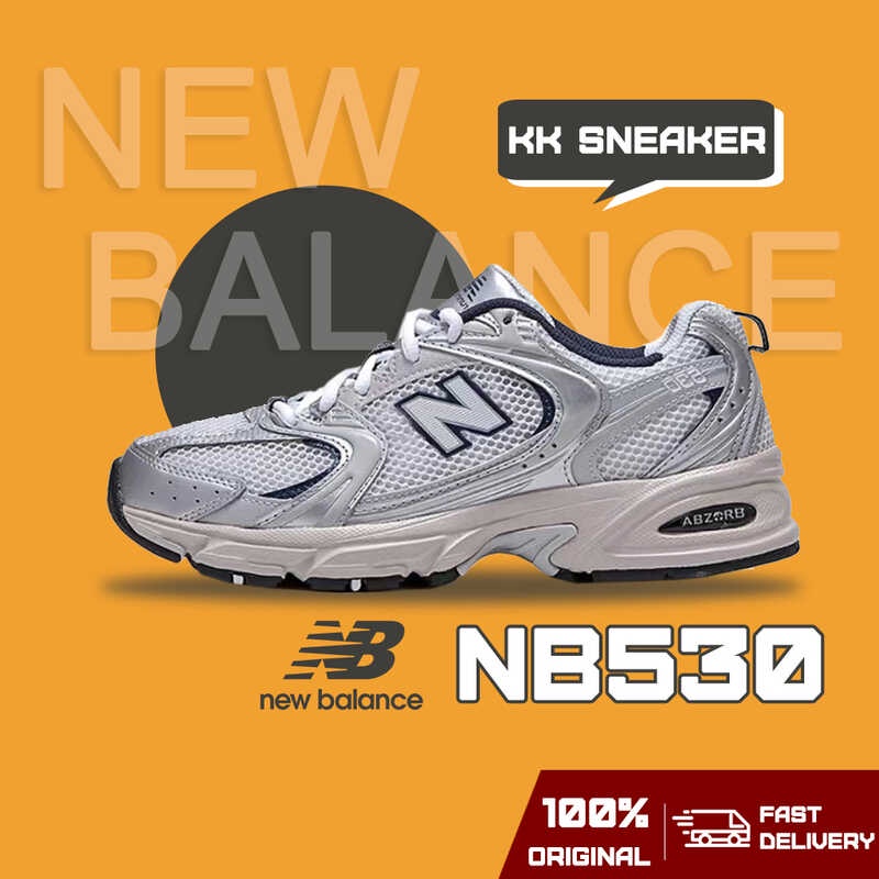 KK Sneaker Store PH100 Authentic New balanced 530 Mr530ka NB530 Shoe Gray Silver Sneakers