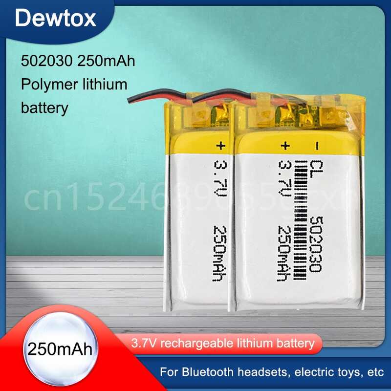 502030 Size Li-Po 3.7V 250mAh Battery With PCB And Wires Sold From - Foto 4