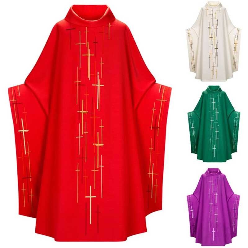 Priest Medieval Dress COS Godfather Priest Robe Cloak Priest Robe Red ...