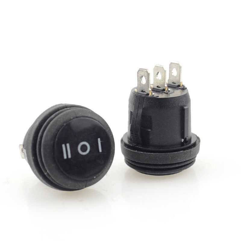 KCD1 circular button small switch waterproof boat shaped 3-legged 3 ...