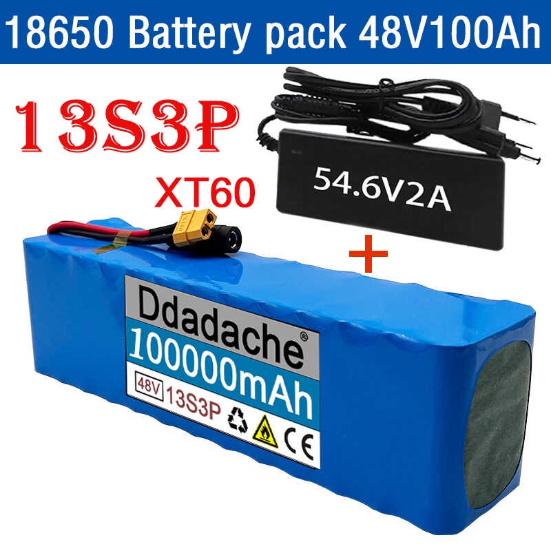 36v Akku Ebike 48V 100Ah Lithium-Batterie 13S3P Wie Produktbild-Vorschau 5
