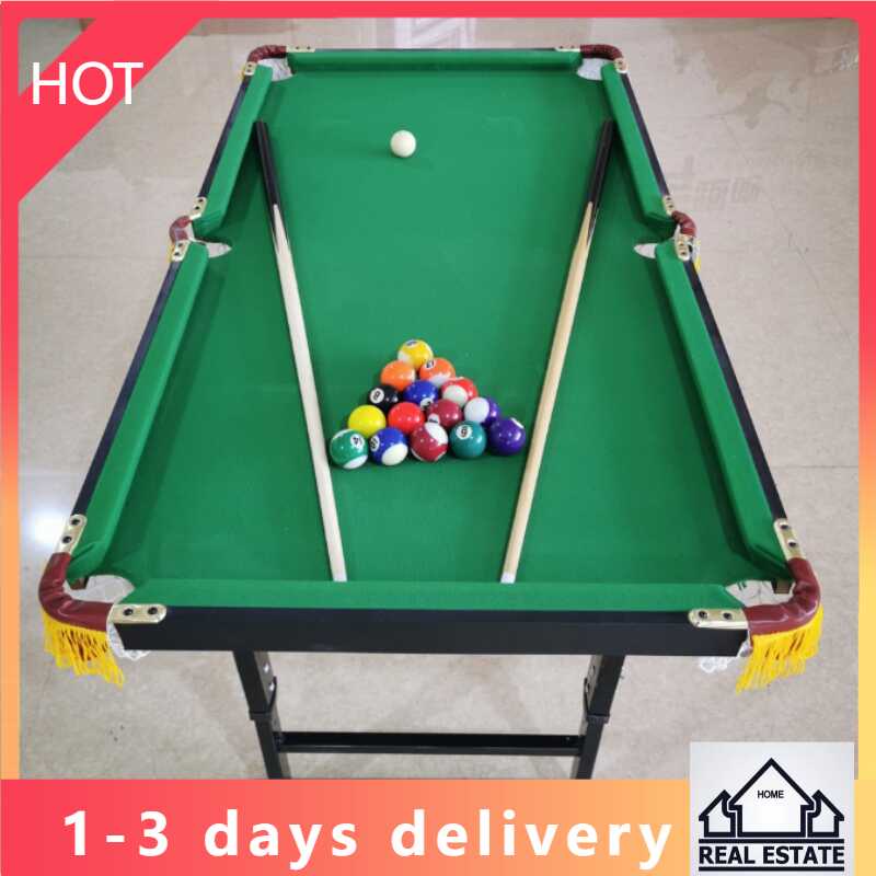 Pool table 120*63 CM Mini billiard Table for Kids adjustable metal legs