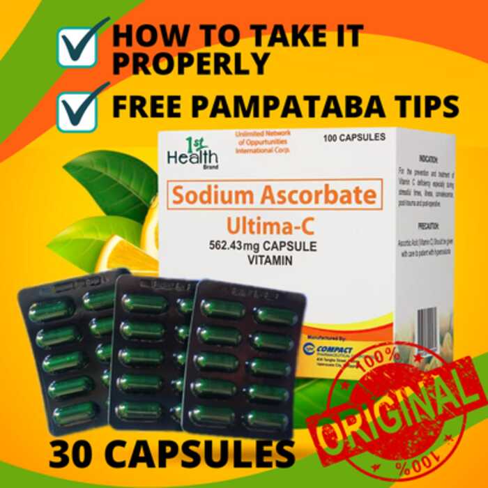 ULTIMA C pampataba na vitamins 30capsule ORIGINAL sodium ascorbate