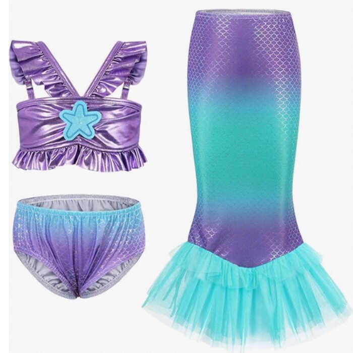 Wholesale Modern Mermaid Princess Cosplay Swimsuit Costumes Colorful