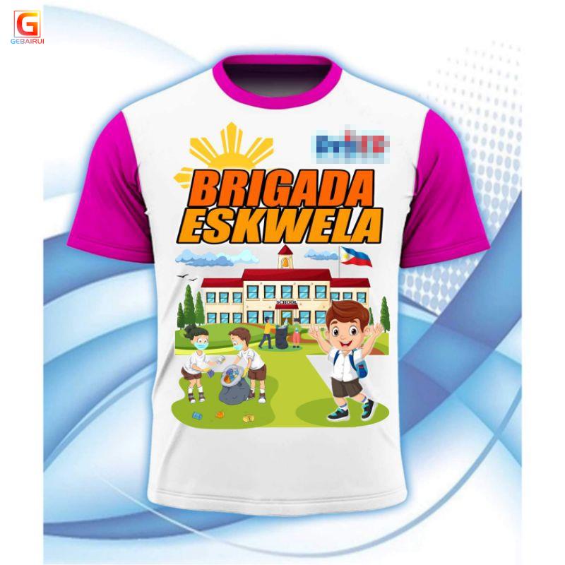 BRIGADA ESKWELA (DESIGN #1) sublimation shirt with logo | Shopee ...