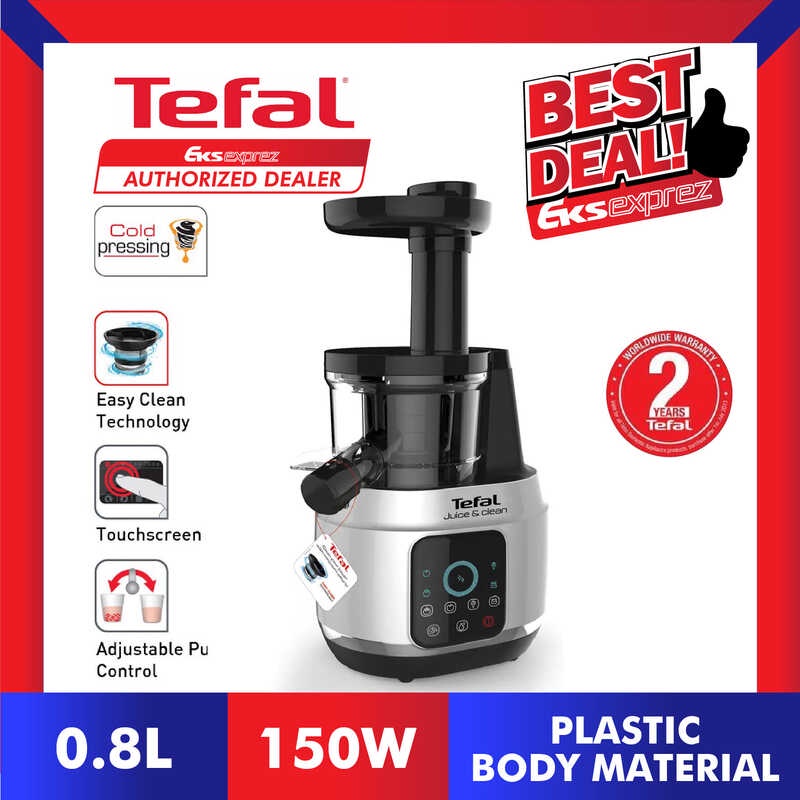 Tefal Slow Juicer Zc420 Juice N Clean 150W Juicer ( Zc420e65 ) Shopee