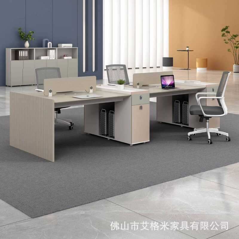 Employee office desk, company employee office booth, modern minimalist ...