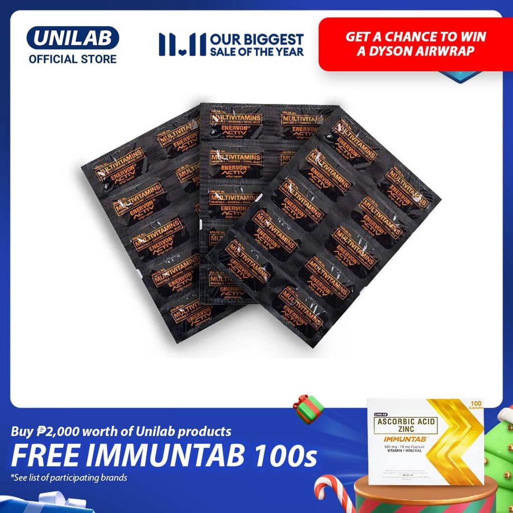 Unilab Enervon Active Multivitamins 30 Capsules Sa Ginseng at Royal