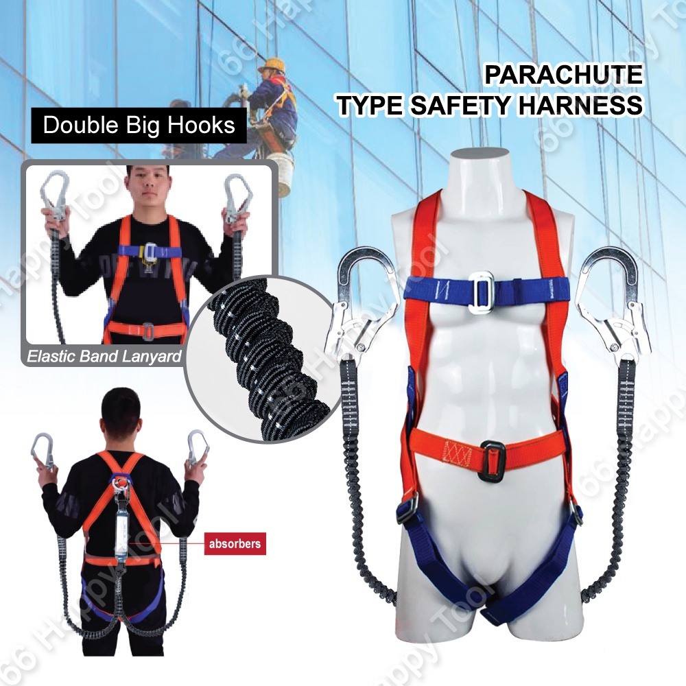 Safety Harness Fall Protection Absorber Parachute Type Polyamide ...