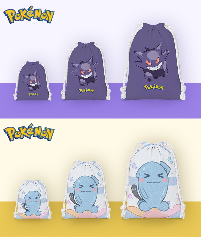 POKEMON Backpack Drawstring Bag Pikachu Series Cartoon Anime Action ...