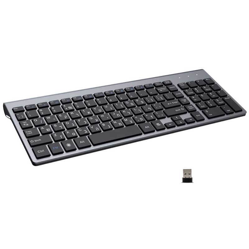 English Characters Low Noise 101 Keys Slim Wireless Keyboard 2.4G ...