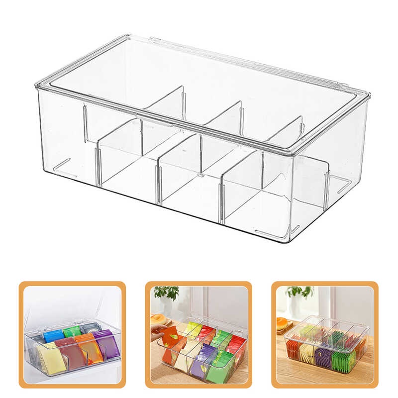 Ang Storage Box Divided Organizer Malinis Ang Trash Bin Lid Drawer ...