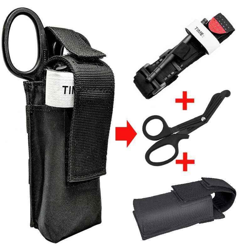 Tactical CAT First Aid Kit Medical Tourniquet Scissors Set Pack