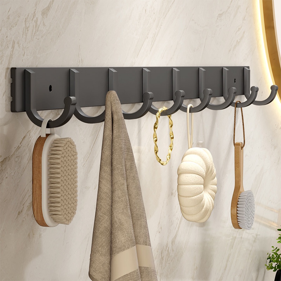 1 Piece Aluminum Wall Hanging Hook Door Coat Coat Rack Bathroom Toilet ...