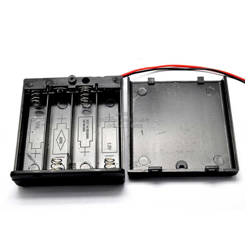 No. 4-Position 5 Battery Box AA Base, Four Sections, Compartment With ...