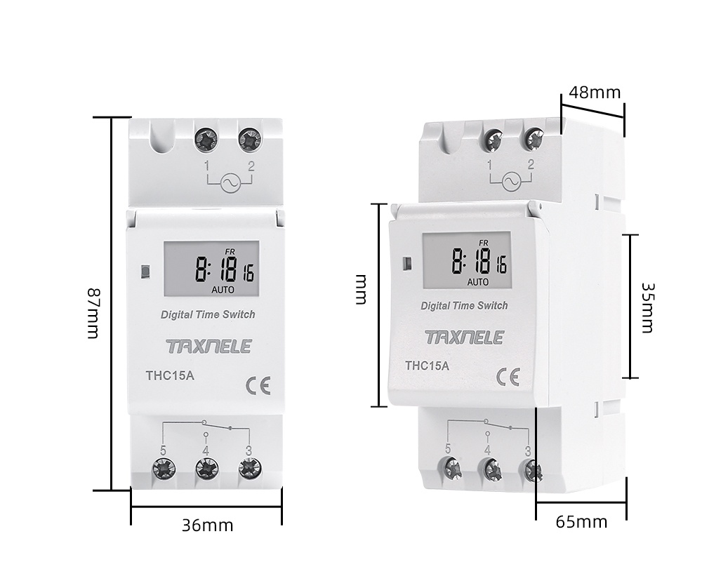 THC15A THC30A Weekly 7 Days Programmable Din Rail Digital TIME SWITCH ...