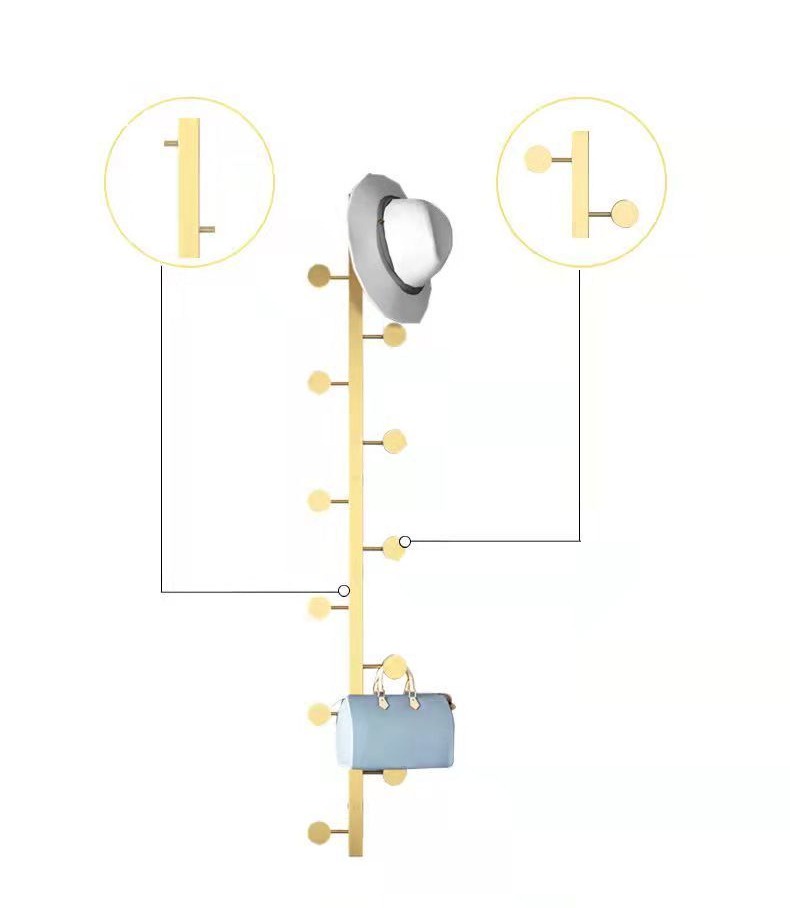 Nordic Luxury Clothes Hat Rack Wall Hanging Creative Entrance Wall ...