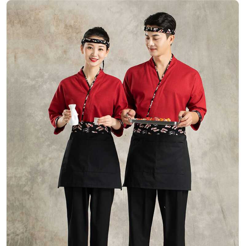 Japanese Work Clothes Shirt Izakaya Cuisine Sushi Restaurant Chef