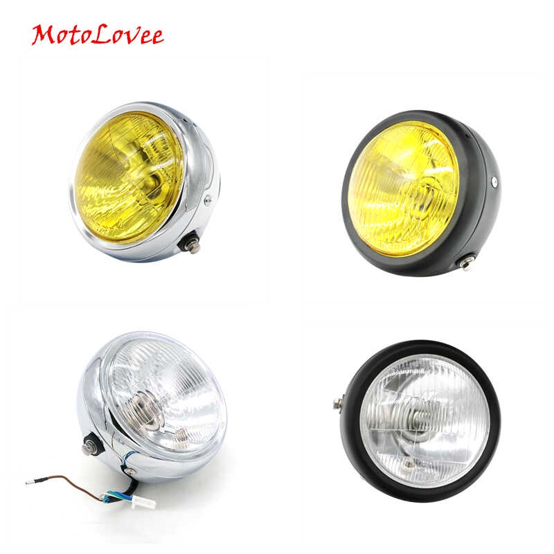 MotoLovee Vintage Motorcycle Headlight Cafe Racer Head Light Decorative ...