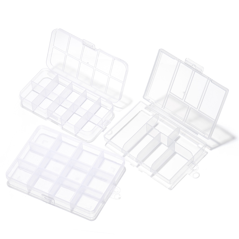 St.kunkka 1228 Compartment Transparent Plastic Storage Box Jewelry Storage Box for DIY Jewelry