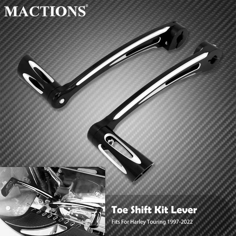 Leva Cambio CNC HDBUBALUS Cromata Per Harley Touring Softail – Pedane Tallone/punta