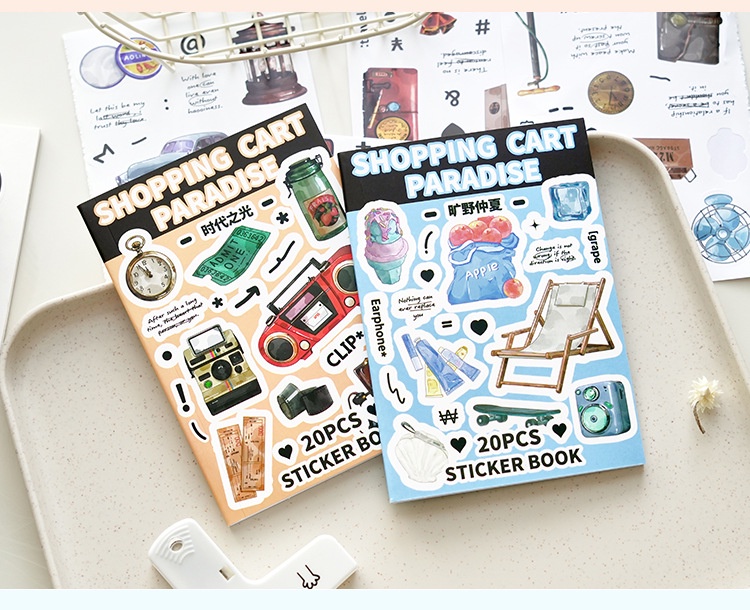 Journamm 20 Sheets Ins Style Stickers Book DIY Scrapbooking Supplies ...