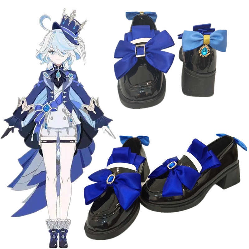 Furina Focalors Genshin Impact Cosplay Shoes Boots Anime Game Furina ...