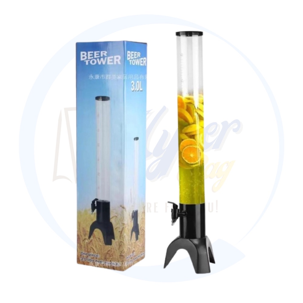 3L BEERTOWER Removable Ice Tube Threelegged Beer Tap Tower Draft
