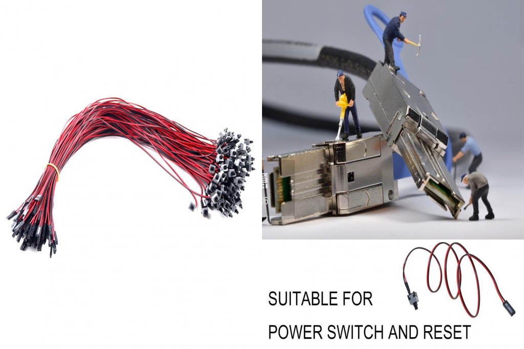 fgDijon Universal Power Line Motherboard Reset On/Off Button ...