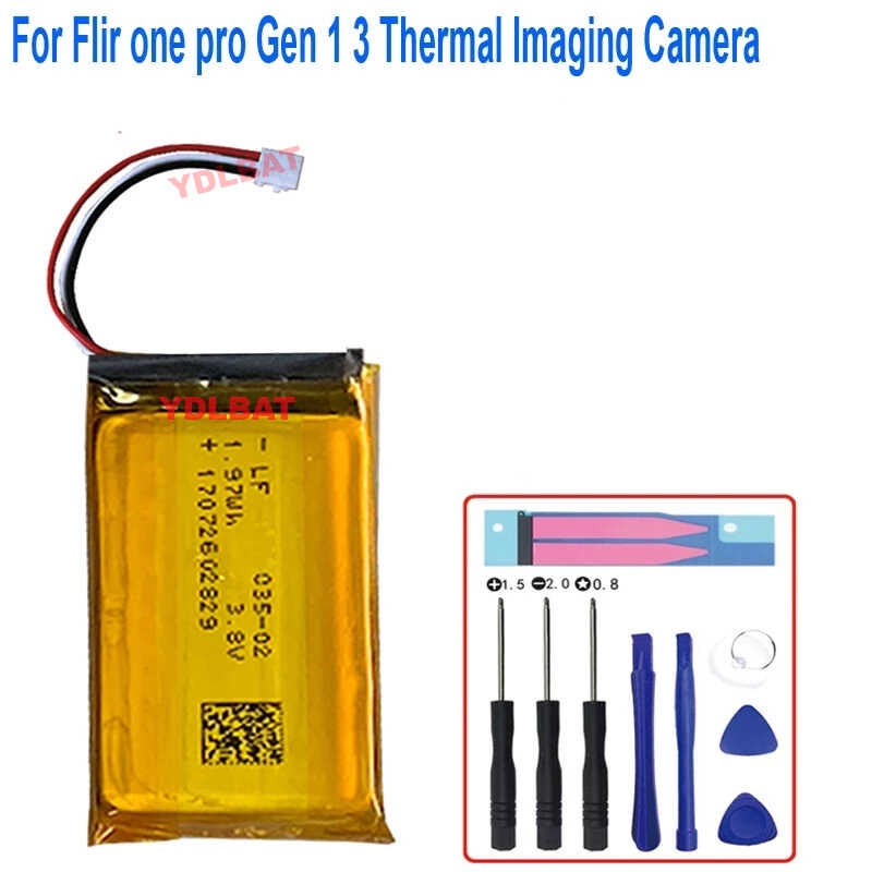 3.7V 550mAh Battery for Flir one pro Gen 1 3 Thermal Imaging Camera ...