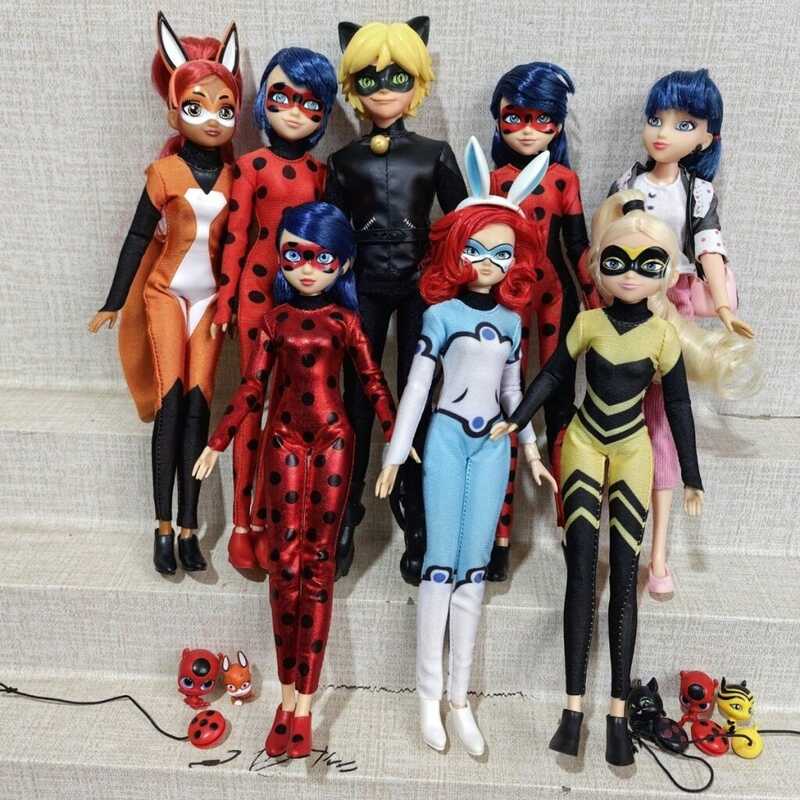 Miraculous Ladybug Action Figure Doll 11 inch Marinette Adrien Cat Noir