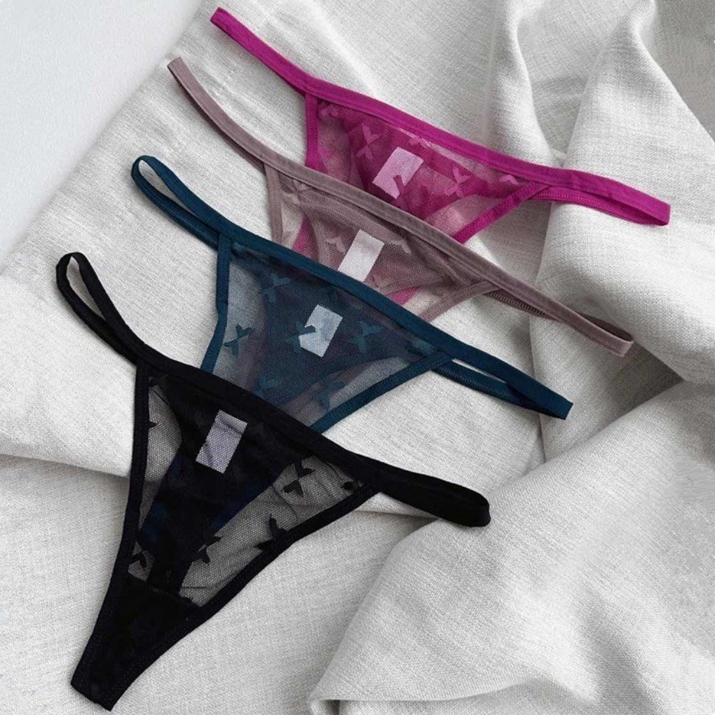 ZXYOUPING 5pcs Sexy Thong Mesh Perspective Women G String Lace Panties ...